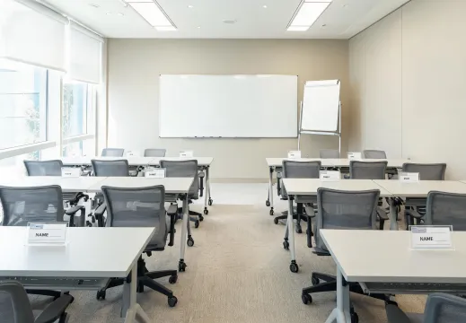 Training room with presentation tools