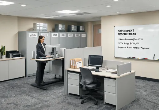 Government office workspace
